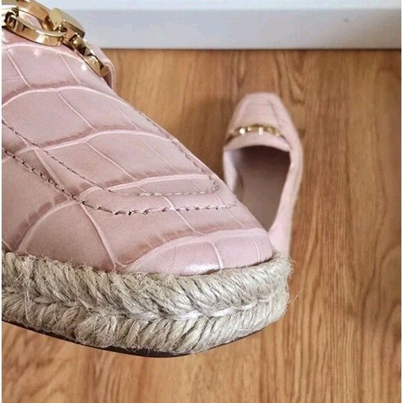 Schutz Patty Croc Embossed Espadrille Loafers Pink Women's Size 6.5 B - Picture 3 of 10
